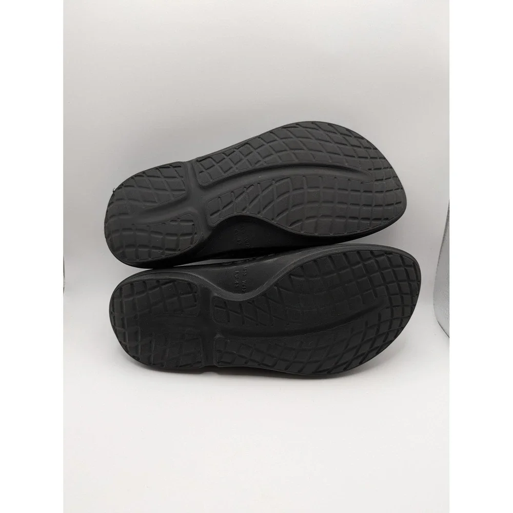 OOFOS OOriginal Thong Sandal Black Mens 10 Womens 12 Recovery Flip Flops EU 43